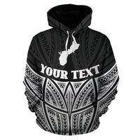 Guam Polynesian Custom Hoodie Black Pride Map nd Seal - Polynesian Pride