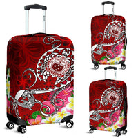 Samoa Luggage Covers - Turtle Plumeria (Red) - Polynesian Pride