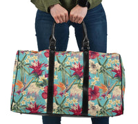 Hawaii Seamless Floral Pattern With Tropical Hibiscus, Watercolor Hawaii Travel Bag Travel Bag One size Black - Polynesian Pride