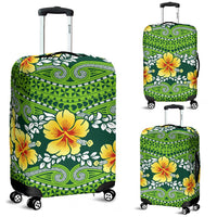 Polynesian Luggage Covers - Polynesian Hibiscus Patterns Green - Polynesian Pride