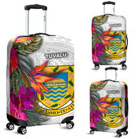 Tuvalu Luggage Covers Polynesian Hibiscus White Pattern White - Polynesian Pride