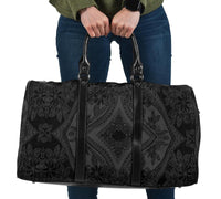 Polynesian Plumeria Mix Gray Black Hawaii Travel Bag Travel Bag One size Gray - Polynesian Pride