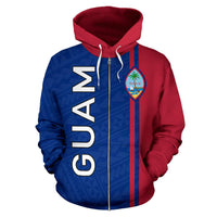 Guam All Over Zip up Hoodie Polynesian Straight Version - Polynesian Pride