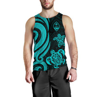Guam Men's Tank Top - Turquoise Tentacle Turtle - Polynesian Pride