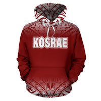 Kosrae All Over Hoodie Red Fog Style - Polynesian Pride