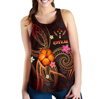 Kosrae Polynesian Women's Racerback Tank - Legend of Kosrae (Red) - Polynesian Pride