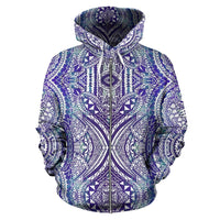 Polynesian Zip up Hoodie Tribal 02 - Polynesian Pride