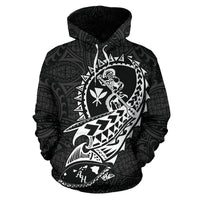 Polynesian Suffer Kanaka Warrior Hawaii Hoodie White - Polynesian Pride