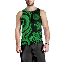 American Samoa Men's Tank Top - Green Tentacle Turtle - Polynesian Pride