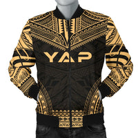 Yap Polynesian Chief Men's Bomber Jacket - Gold Version Gold - Polynesian Pride