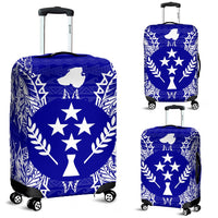 Kosrae Polynesian Luggage Covers Map Blue Blue - Polynesian Pride