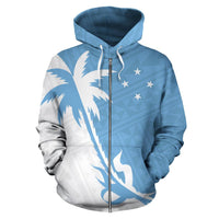 Federated States of Micronesia Zip up Hoodie Federated States of Micronesia Flag SealCoconut - Polynesian Pride