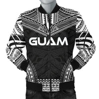 Guam Polynesian Chief Men's Bomber Jacket - Black Version Black - Polynesian Pride