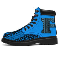 Fijian All - Season Boots - Tapa Pattern - Polynesian Pride