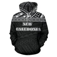 New Caledonia All Over Hoodie Polynesian Black Version - Polynesian Pride
