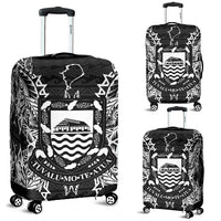 Tuvalu Polynesian Luggage Covers Map Black Black - Polynesian Pride
