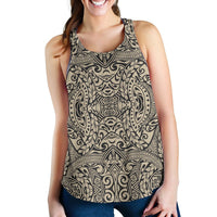 Polynesian Culture Old Women's Racerback Tank Top Gold - Polynesian Pride