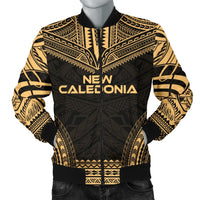 New Caledonia Polynesian Chief Men's Bomber Jacket - Gold Version Gold - Polynesian Pride