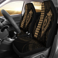 Hawaii Kakau Makau Fish Hook Polynesian Car Seat Covers - Gold - Polynesian Pride