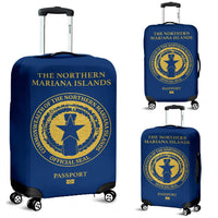 The Northern Mariana Islands Passport Luggage Covers Blue - Polynesian Pride