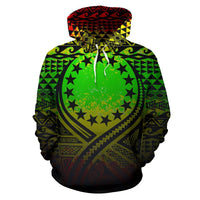 Cook Islands All Over Hoodie Lift up Reggae - Polynesian Pride