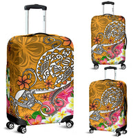 Polynesian Luggage Covers - Turtle Plumeria Gold Color - Polynesian Pride
