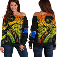 Pohnpei Women's Off Shoulder Sweater - Polynesian Decorative Patterns - Polynesian Pride