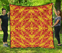 Polynesian Premium Quilt Orange White - Polynesian Pride