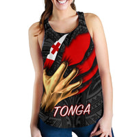 Tonga Women's Racerback Tank - Tonga In Me (Black) - Polynesian Pride