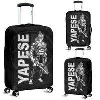 Yap Polynesian Luggage Covers - Micronesia Yapese Warrior Black - Polynesian Pride