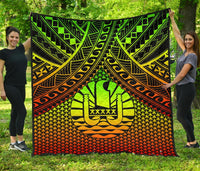 Polynesian Tahiti Premium Quilt - Reggae Vintage Polynesian Patterns - Polynesian Pride