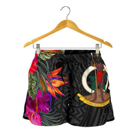 Vanuatu All Over Print Women's Shorts - Hibiscus Polynesian Pattern - Polynesian Pride