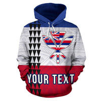 Hawaii Flag Polynesian Custom Hoodie Line Style - Polynesian Pride