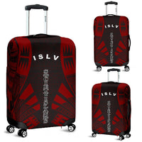 Society Islands Luggage Cover - Polynesian Tattoo Red Red - Polynesian Pride