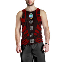 Guam Men Tank Top - Polynesian Tattoo Red Red - Polynesian Pride
