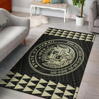 Kakau Seal Of Hawaii Polynesian - Beige Rug Beige - Polynesian Pride