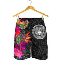 American Samoa All Over Print Men's Shorts - Polynesian Hibiscus Pattern - Polynesian Pride