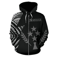 Kosrae Pattern All Over Zip up Hoodie FSM - Polynesian Pride