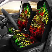 Pohnpei Car Seat Covers - Reggae Shark Polynesian Tattoo Universal Fit Reggae - Polynesian Pride