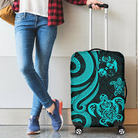 Tonga Polynesian Luggage Covers - Turquoise Tentacle Turtle - Polynesian Pride