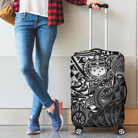 Samoa Polynesian Luggage Covers - White Turtle Flowing - Polynesian Pride