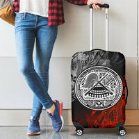 American Samoa Luggage Covers - Vintage Polynesian Style Black - Polynesian Pride