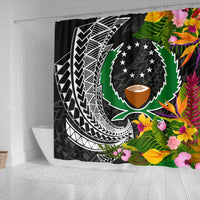 Pohnpei State Shower Curtains - Seal Spiral Polynesian Patterns - Polynesian Pride