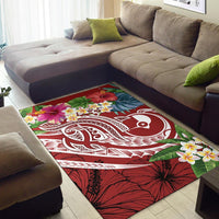 YAP Polynesian Ares Rug - Summer Plumeria (Red) - Polynesian Pride