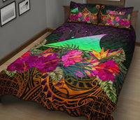 Tokelau Quilt Bed Set - Summer Hibiscus - Polynesian Pride