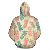 Polynesian Pullover Hoodie Pineapple Pattern A0 - Polynesian Pride