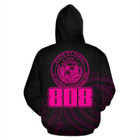 Hawaii Polynesia Hoodie Pink Tatau Style - Polynesian Pride