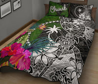 Chuuk Quilt Bed Set - Turtle Plumeria Banana Leaf - Polynesian Pride