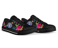 Northern Mariana Islands Low Top Shoe - Hibiscus Polynesian Pattern - Polynesian Pride