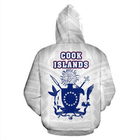 Cook Islands Flag Coat of Arms Polynesian Zip up Hoodie 02 - Polynesian Pride